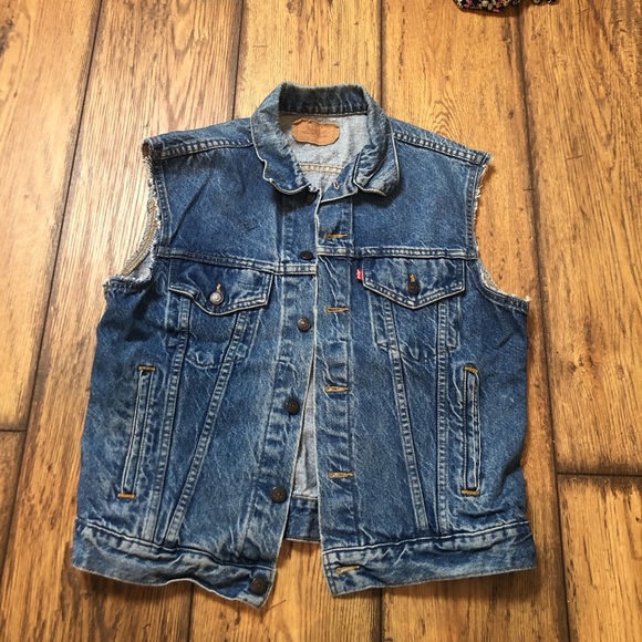 mens jean vest